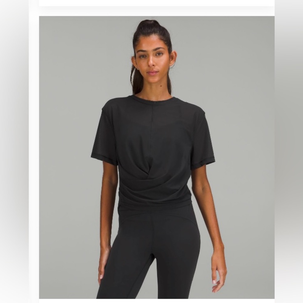 Lululemon Black Mesh Workout Top